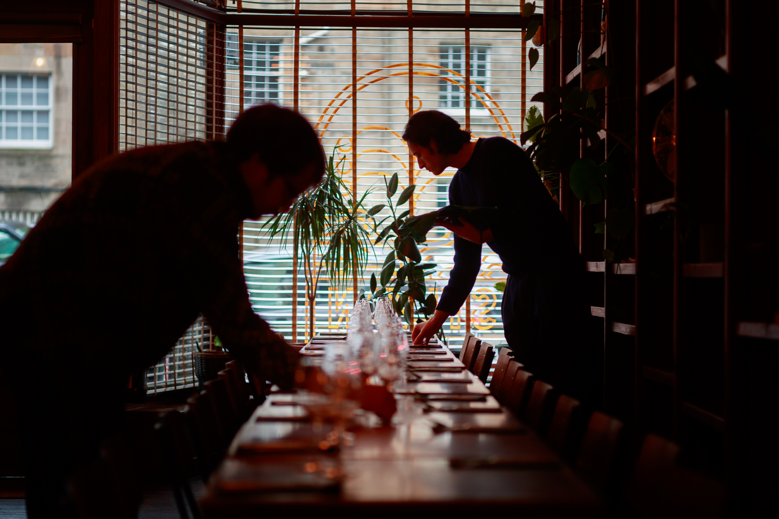 Setting the tables at Sylvan